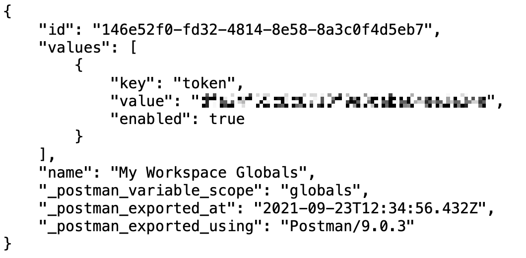 postman_globals.json file