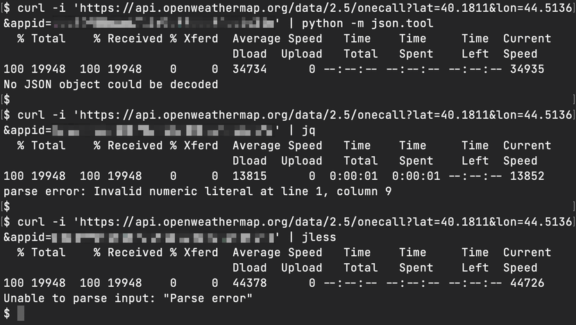 Invalid JSON is not parseable