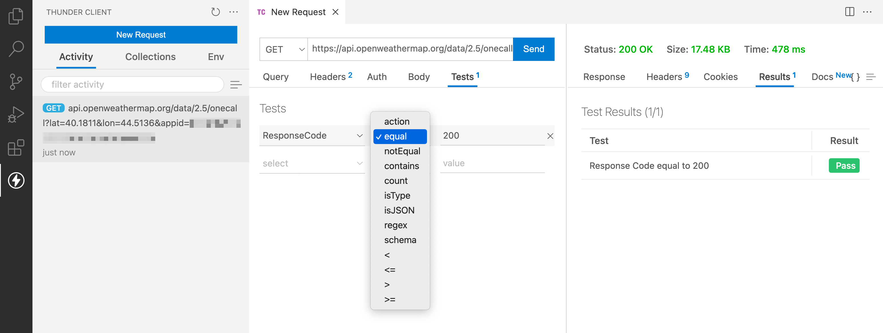 Thunder Client tests