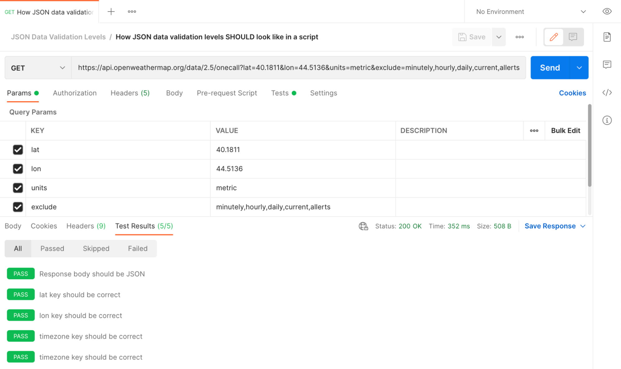 How JSON data validation levels SHOULD look in a script